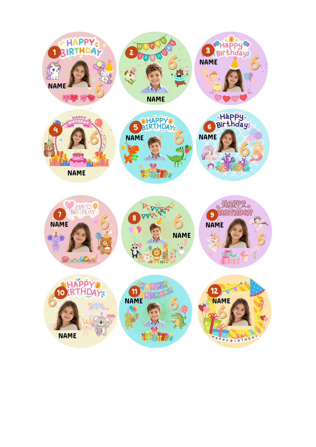 Personalised Birthday Stickers