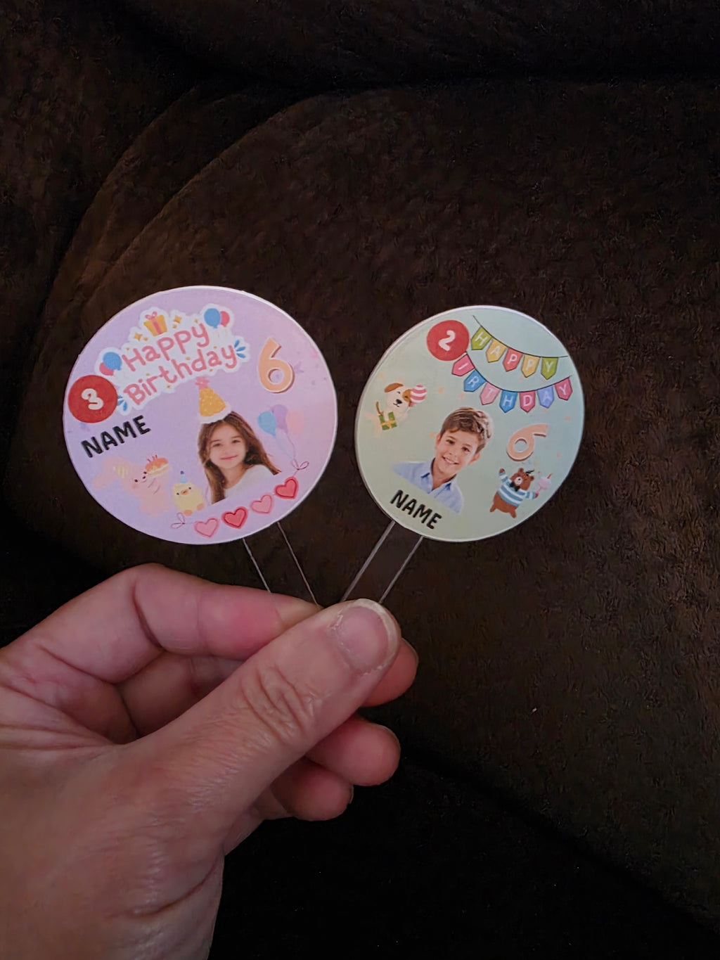 Custom Portrait Birthday Cake Topper
