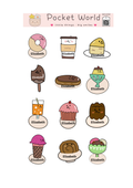 Waterproof Name Stickers – Dessert Series