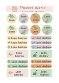 Waterproof Name Stickers- Dinosaur Series
