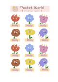 Waterproof Name Stickers – Flower Series